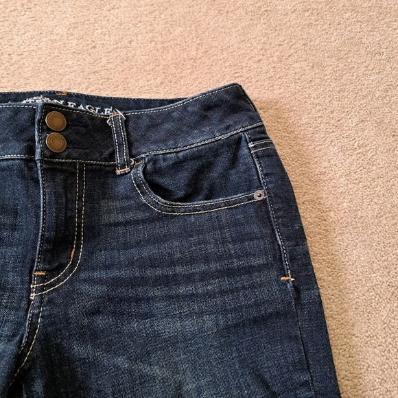 American Eagle Outfitters Jeans Women's 8 Blue Denim Artist Stretch Flare - Picture 4 of 15